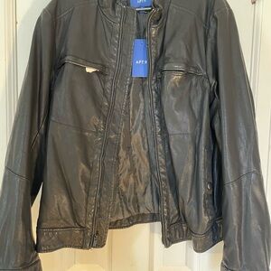 APT 9 Black Faux Leather Jacket